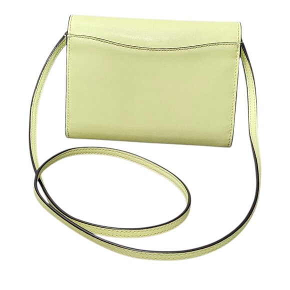 Kate Spade Staci Flap Saffiano Leather Lime Green Crossbody Shoulder Bag COA - Picture 10 of 15